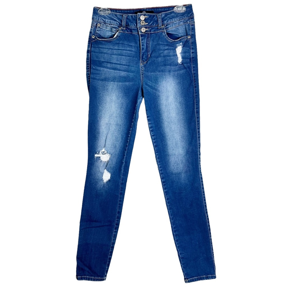 Boom Boom Jeans High Rise Distressed Skinny Jeans Junior’s Sz 11
